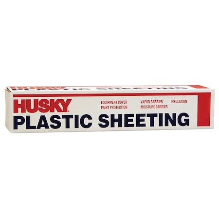 Husky 10' x 100' Clear 6-Mil Low Density Plastic Sheeting 610C